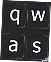 English Us Large Letter (Lower case) Keyboard Stickers Non Transparent Black