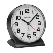 4.5" No Ticking Analog Alarm Clock,Silent Readable for Seniors,Easy to