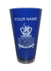 Brand New Genuine AFL Merchandise Kangaroos Print Plastic Tumbler Personalised