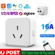 Tuya WiFi / Zigbee 16A Smart Socket Plug Voice Control for Alexa Google Home