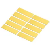2.73 x 0.78inch Engraved Name Tags Kit,10Pcs Blank Badge with Pin,Gold Tone