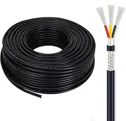 328FT 3 Conductor Multi-core Shielded Wire 16/18/20 AWG UL2517 Tinned Copper Core PVC Cable UL Certified Flexible Line for Outdoor Lighting Automotive Batteries Solar Panels(328FT,3C-16AWG)