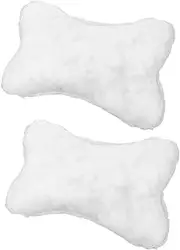 GLEAVI 2pcs Car Headrest Replacement Core Car Seat Pillow Car Seat Neck Support Pillows Car Neck Support Vehicle Headrest Car Pillow for Driving Seat Car Accessories Polyester White