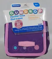 RARE VINTAGE FIRST YEARS GUMDROP PURPLE & PINK PACIFIER CASE HANDBAG + WIPES #2