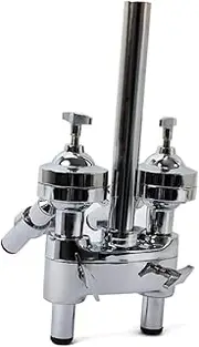 VINTORKY Metal Drum Tom Holder Stand Mount Double Tom Support for Jazz Drum Set Lightweight