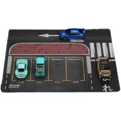 1/64 Parking Lot Mouse Pad Mat Model Car Vehicle Scene Display Large Garage Toys