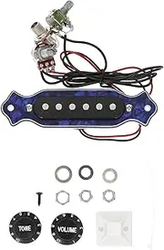 zolyet Acoustic Guitar Pickup Electric Guitar Pickups Set with 6.35mm face Tone Adjustme Knob Acoustic Pickup (Color : Black and Blue) Blue