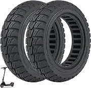 9.5 Inch Solid Tyres for NIU KQi3 Electric Scooter, 9.5 x 2.5-6.1, Solid Rubber, Honeycomb, Black (Pack of 2)