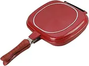 MYCENSE Double Sided Pan Cooking Grill Pan Omelette Pan Cookware, Pancake Pan Baking Pan for Garden Kitchen Cooking Picnic, 28cm