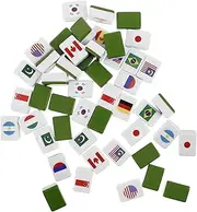 Totority 48pcs Mahjong Set Escape Tile Game Games with Tiles Mahjongg Building Blocks Food Majong Majiang Party Melamine