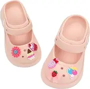 [BEARAE] Boys Girls Clogs Garden Shoes Slip on Water Shoes, Cute Mary Jane Slides with DIY Charms Beach Slippers Sandals for Toddler/Little Kids/Big Kids