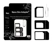 Multi 4 In 1 Pack Nano To Micro & Standard SIM Card Adapter For phone tablet