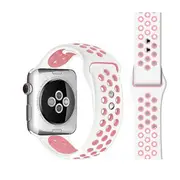 For Apple Watch iWatch Series SE 44mm Silicone Wristband Loop Strap Wrist Band (Style 4- Large Size)