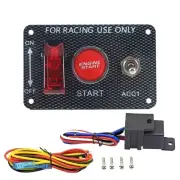 3-in-1 Universal 12V Racing Ignition Switch Panel - Push Button Toggle for Ra...