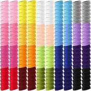 [Jiuguva] 240 Pcs Workout Headbands Bulk Sports Headbands for Women Men Colorful 80s 90s Sweatbands Elastic Moisture Wicking Non Slip Hair Bands for Athletic Exercise Working Out Yoga