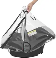 Bvizyelck Stroller Rain - Stroller Weather Shield - Clear Stroller with Zipper Door and Side Ventilation, Baby Net for Newborns Toddler