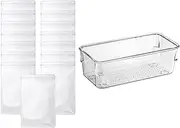 Qianly Jewelry Packing Pouch, Individually Wrapped Holder for Rings and Necklaces, 15x M Bags+Long Box, as described
