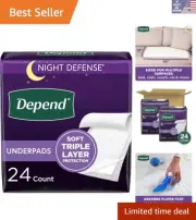 Quiet and Soft Disposable Incontinence Underpads, 24 Count Bed Protector 36"x21"