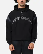 [The Anti Order] The Anti Order Mosh Boxy Hoodie Sunfade Black/grey - Size XS XS Sunfade Black/G