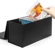 CD Storage Box, DVD Storage Box- Durable 5.2 x 5.75 x 12 Inch Disc Holders wi