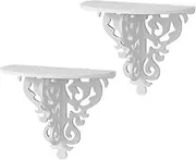 GREENADSCAPE 2pcs Wall Mounted Flowerpot Shelf Simple Storage Rack for Plants Shelf for Indoor Outdoor Use Design for Home Decoration