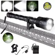 1500Yards 3LED Hunting Flashlight Predator Light Coyote Hog Torch Rechargeable