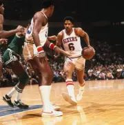 Julius Erving of the Philadelphia 76ers 1980's Basketball photo