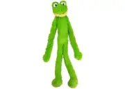 Multipet Swingin Slevin XXL Oversized 27-inch Green Frog Plush Dog Toy, Large...