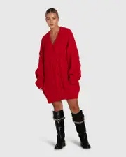 [Belle & Bloom] Still The One Chunky Oversize Knit - Red