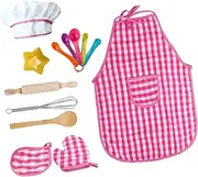 Children's Baking Play Set Chef Outfit with Apron and Hat for Role Play