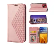 Compatible with iPhone 13 Mini Magnetic Flip Case, Premium PU Leather Case with Card Holder Wallet - Rose Gold