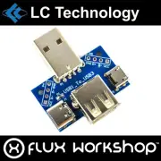 LC Technology USB A USB Micro C 2.54mm Adaptor Module Breakout Flux Workshop