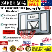 Everfit 45" Basketball Hoop Backboard Wall Mounted Ring Net Sports Pro System AU