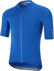 [Santic] Mesh Cycling Jersey Men Bike Jersey Cycling Jacket Refkective Breathable Moisture Wicking and Quick Dry with Rear Pockets