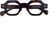 [BETSION] Thick Acetate Square Retro Eyeglasses Frame Retro Spring Hinges Glass Unisex for Men Women