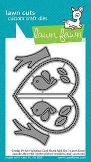 Lawn Fawn Centre Picture Window Card Heart Add-On Lawn Cuts Die