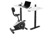 Lifespan Fitness Cyclestation3 Exercise Bike with ErgoDesk Automatic Standing Desk 1500mm in White