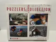Puzzlers Collection 4 Puzzles 1000pc In Package Garden, Kitten, Balloon & Bridge