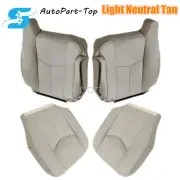 Both Side Leather Seat Cover Light Tan Fits 2003 2004 Chevy Suburban GMC Yukon