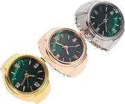 [BESTYASH] 3 Pcs Ring Watch Square Watch Watch Ladies Rings Watch for Men Men Ring Design Watch Fashion Finger Watch Wrist for Women Watch Winder Band Stainless