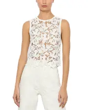 Alice and Olivia Danielle Lace Front Top