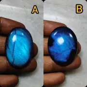 Natural Light Blue & Dark Blue Labradorite Gemstone For Pendant/jewelry