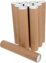 TEMPNAP 10Pcs Cardboard Mailing Tubes with Caps Paper Shipping Tubes for Document Artwork and Poster Protection Space Efficient Storage