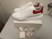 NEW Alexander McQueen Court Trainer Sneaker Sz 13 / 46 White/Red