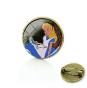 ALICE IN WONDERLAND - CABOCHON-STYLE BROOCH