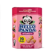 Meiji Hello Panda Cookies, Strawberry Filling 9.1 oz (pack of 4)