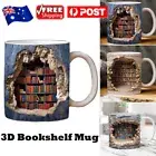 Creative A Library Shelf Cup 3D Book Lovers Coffee Mug Gift 3D Bookshelf Mug