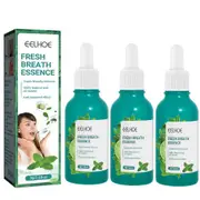 3pcs Bad Breath Removing Drops - Fresh Breath Professional Formula Oral Care Essence