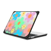 MacBook Pro 13-inch (M1 / M2 / Intel) Bounce Case Transparent Floral Pastel Colors 70s Retro Flower Power