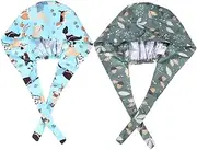 Yardenfun 2pcs Comfort Hat for Nurse Doctor Operating Room Hat Cartoon Design (dog Pine Cone)